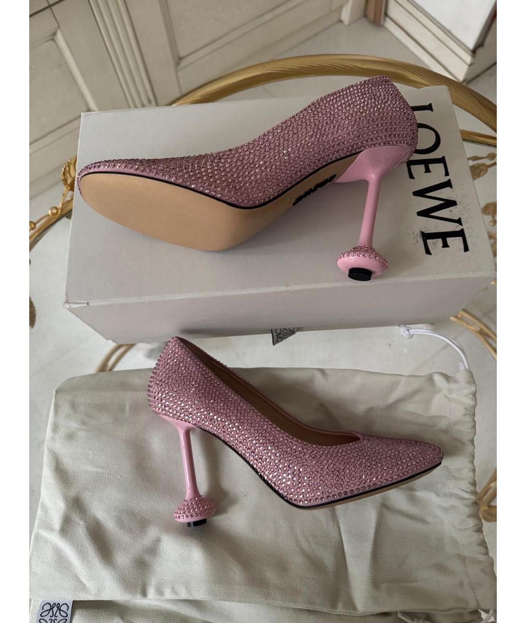 LOEWE Розовые кожаные туфли, фото 6
