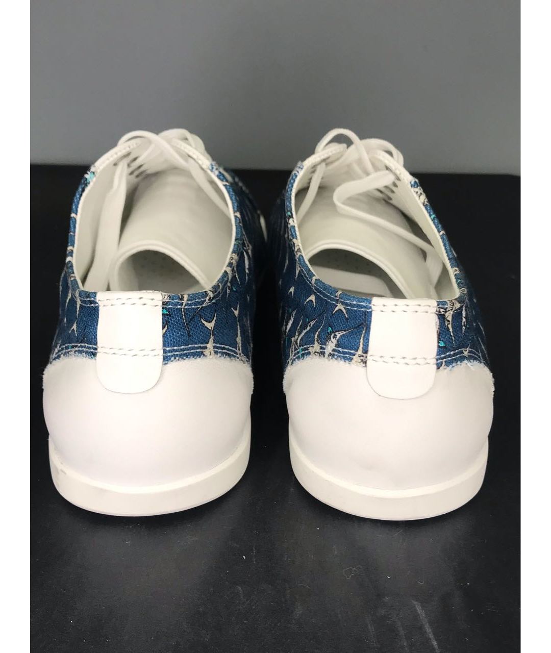 DOLCE&GABBANA Синие текстильные низкие кроссовки / кеды, фото 5
