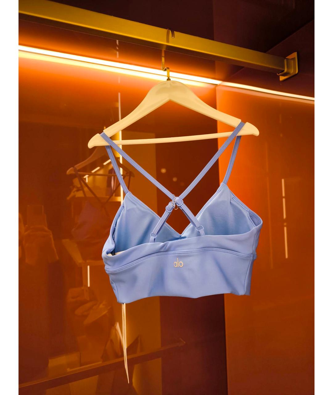 ALO YOGA Голубой синтетический корсет, фото 2