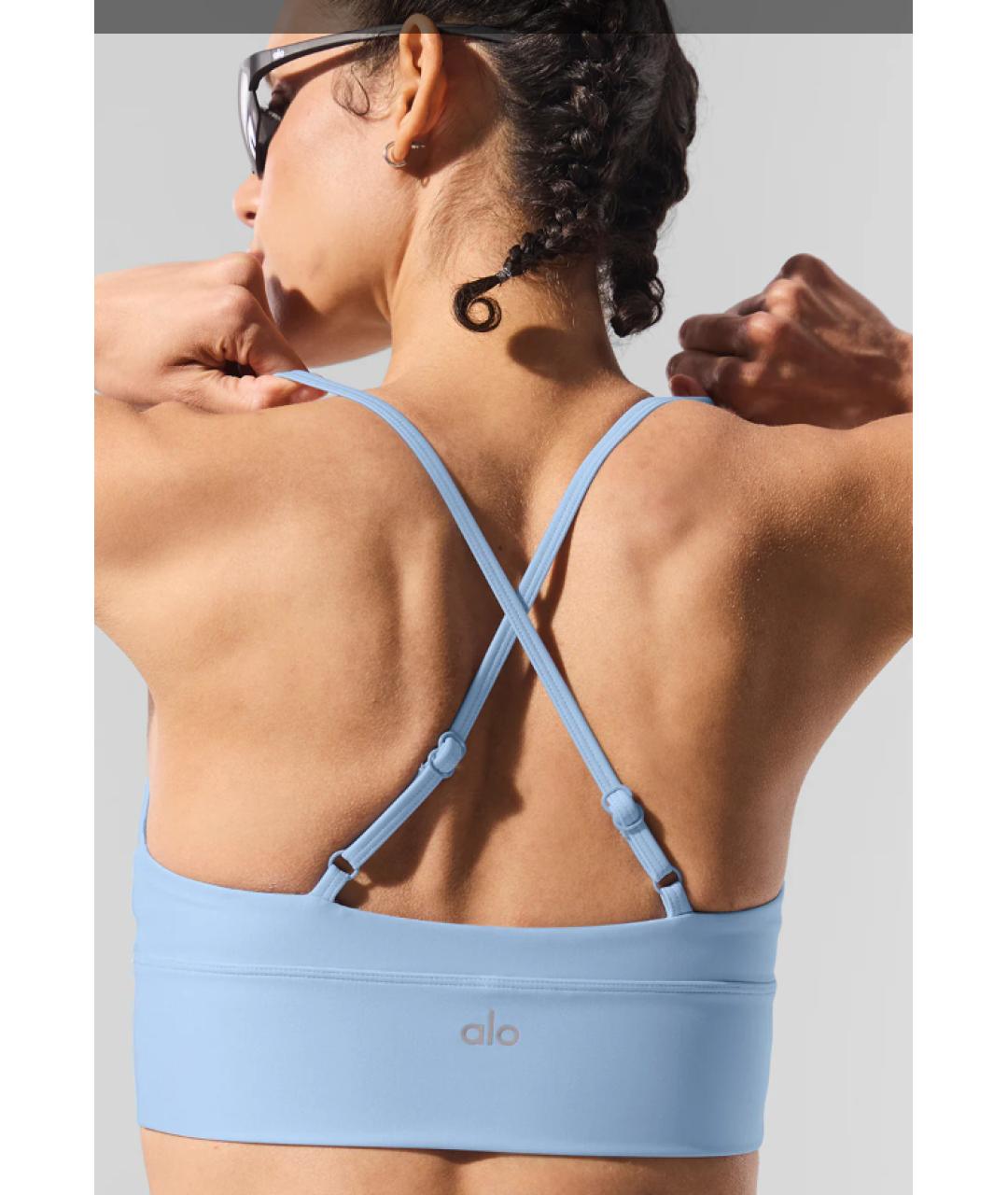 ALO YOGA Голубой синтетический корсет, фото 4