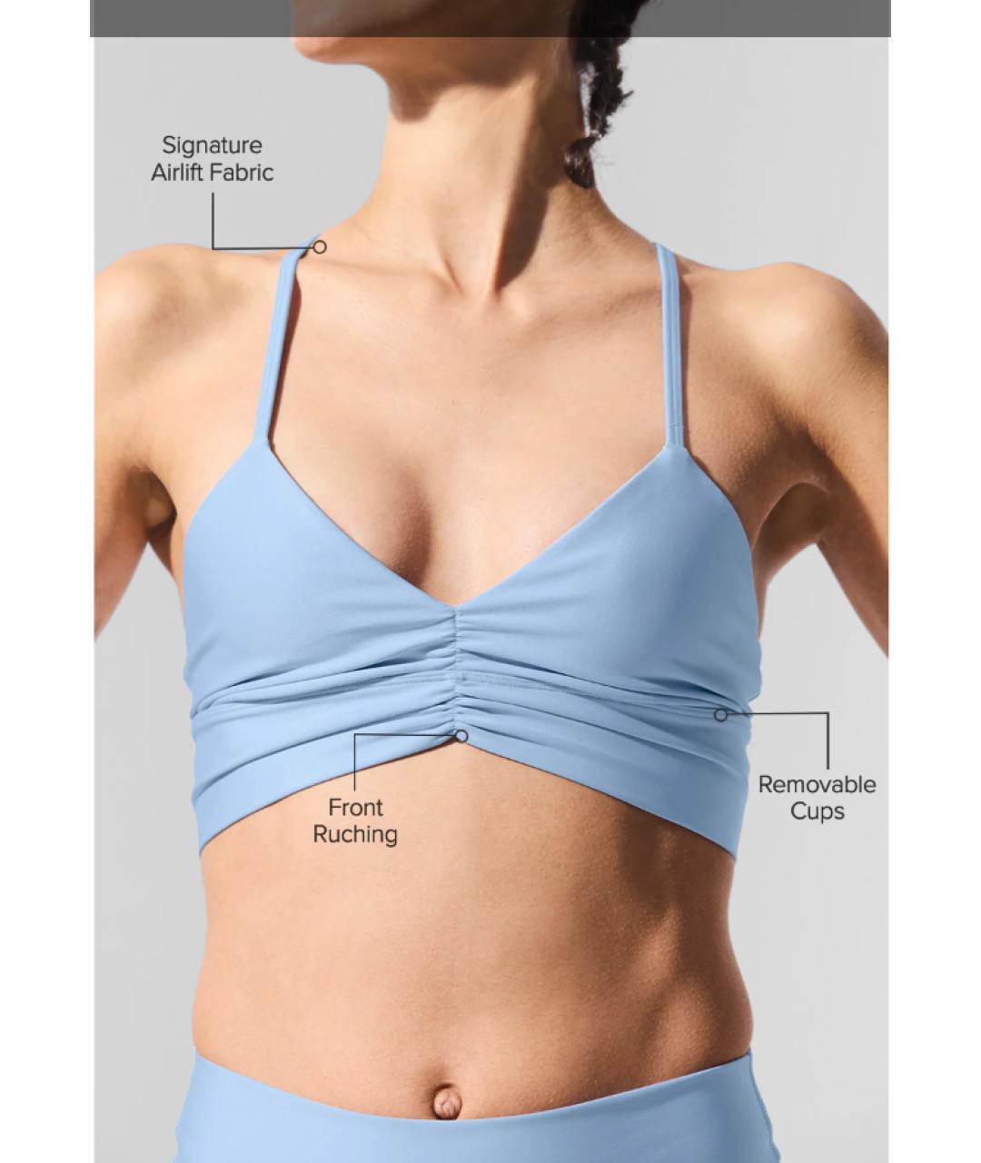 ALO YOGA Голубой синтетический корсет, фото 3