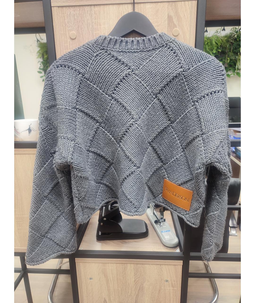 J.W.ANDERSON Серый шерстяной джемпер / свитер, фото 2