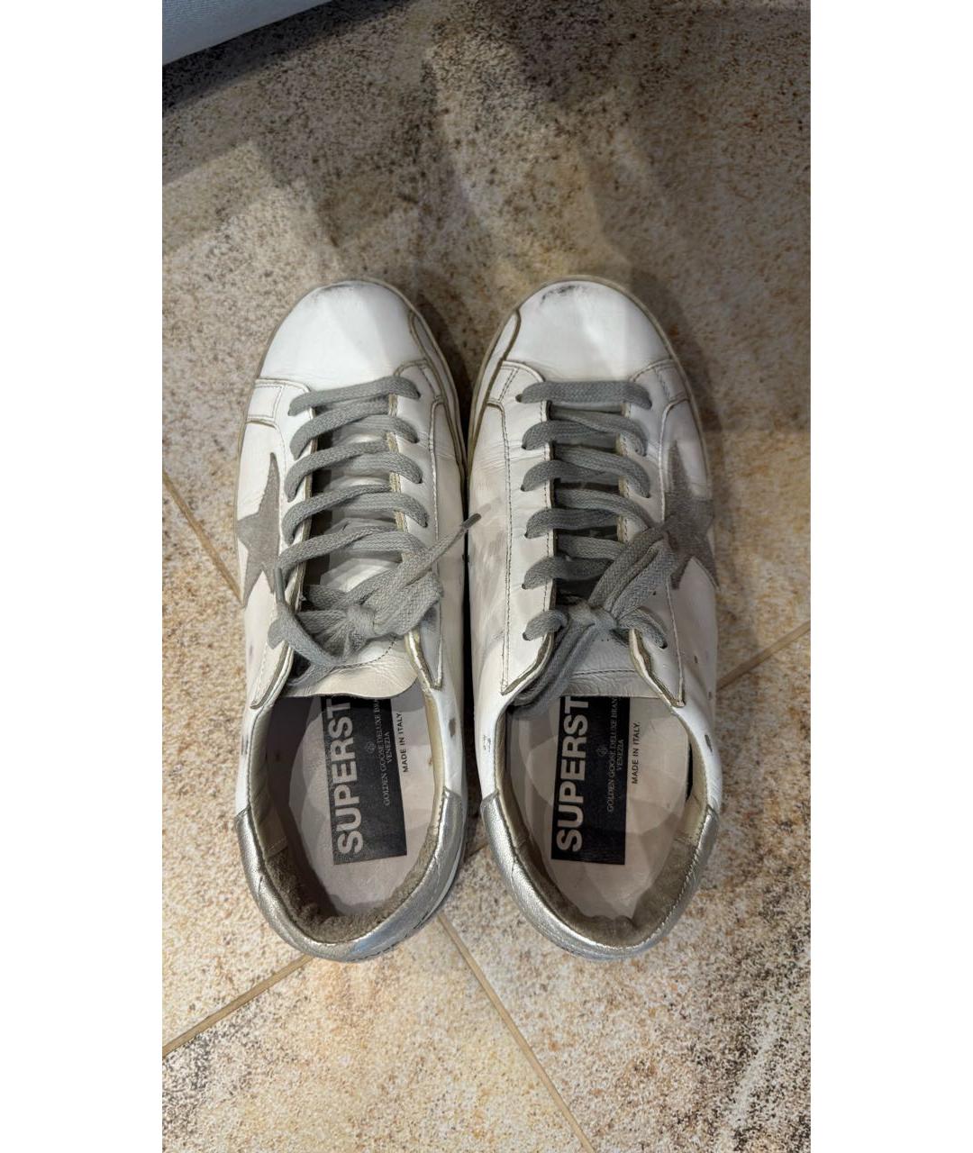 GOLDEN GOOSE DELUXE BRAND Белые кожаные кеды, фото 3