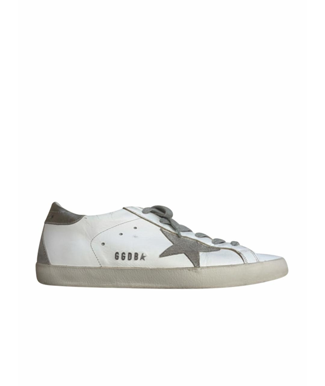 GOLDEN GOOSE DELUXE BRAND Белые кожаные кеды, фото 1