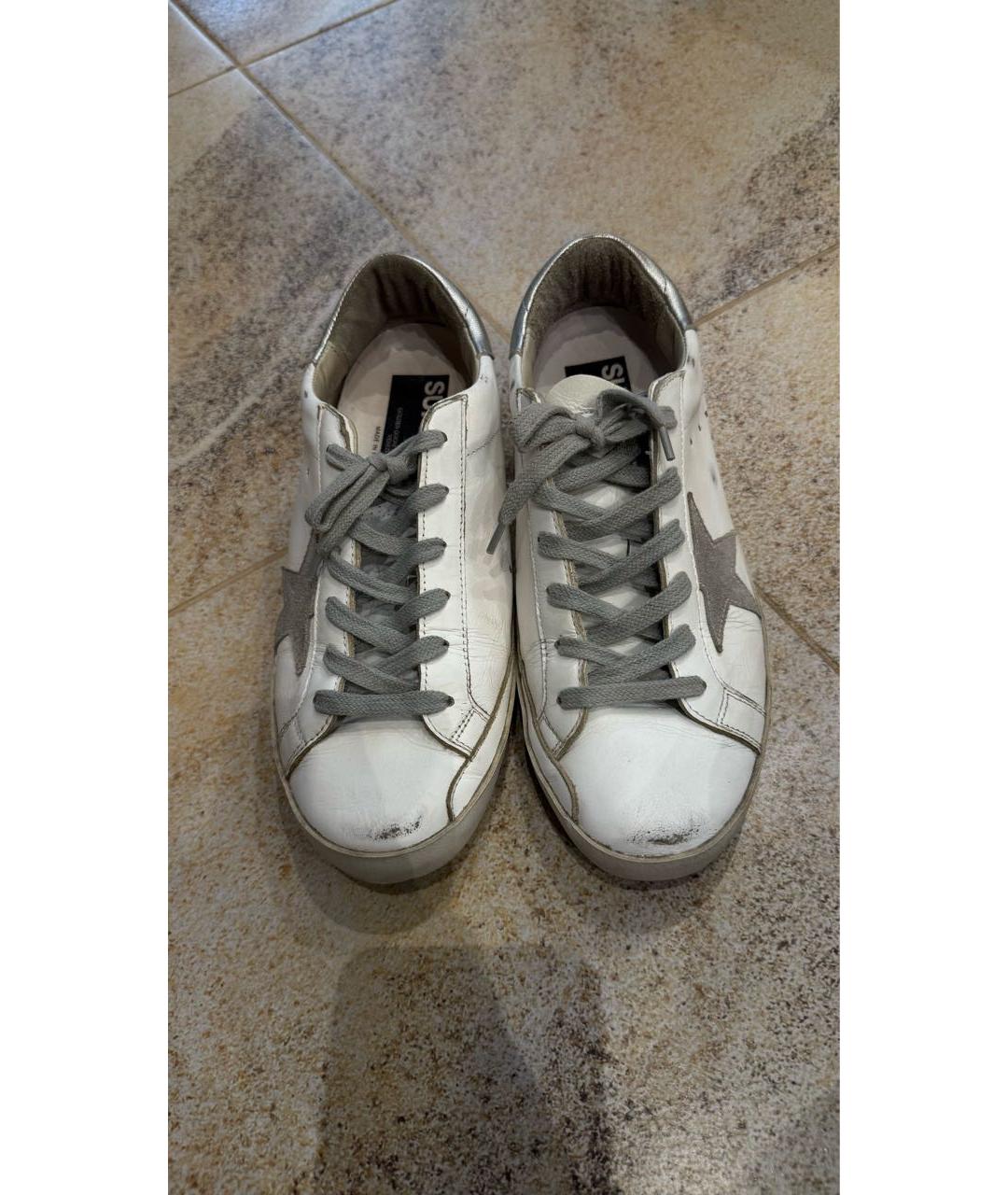 GOLDEN GOOSE DELUXE BRAND Белые кожаные кеды, фото 2