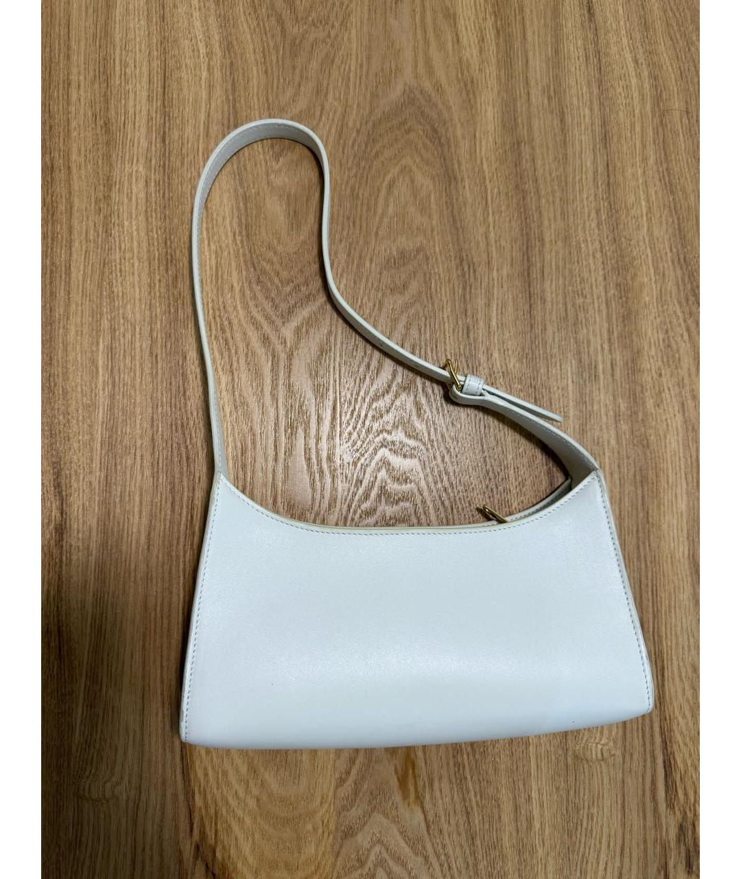 CELINE Белая кожаная сумка через плечо, фото 3