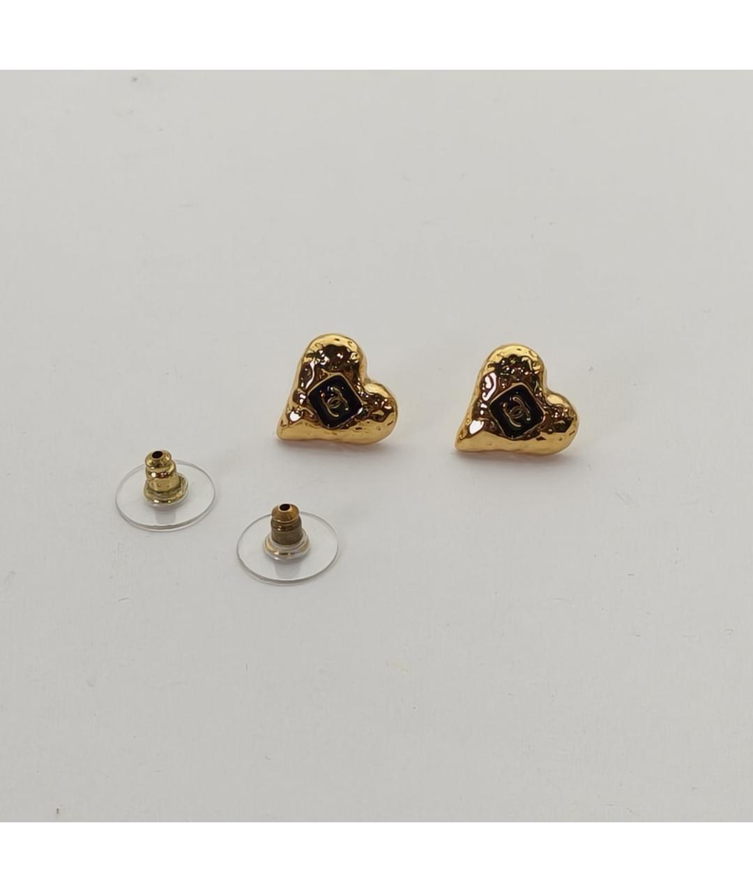 CHANEL Золотые металлические серьги, фото 3