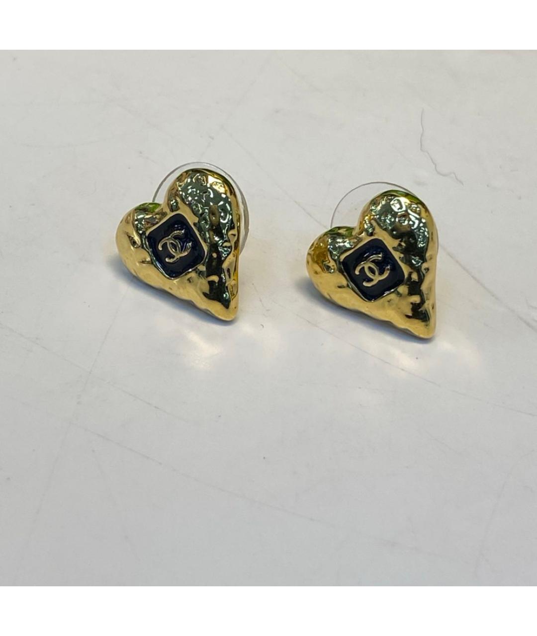 CHANEL Золотые металлические серьги, фото 8