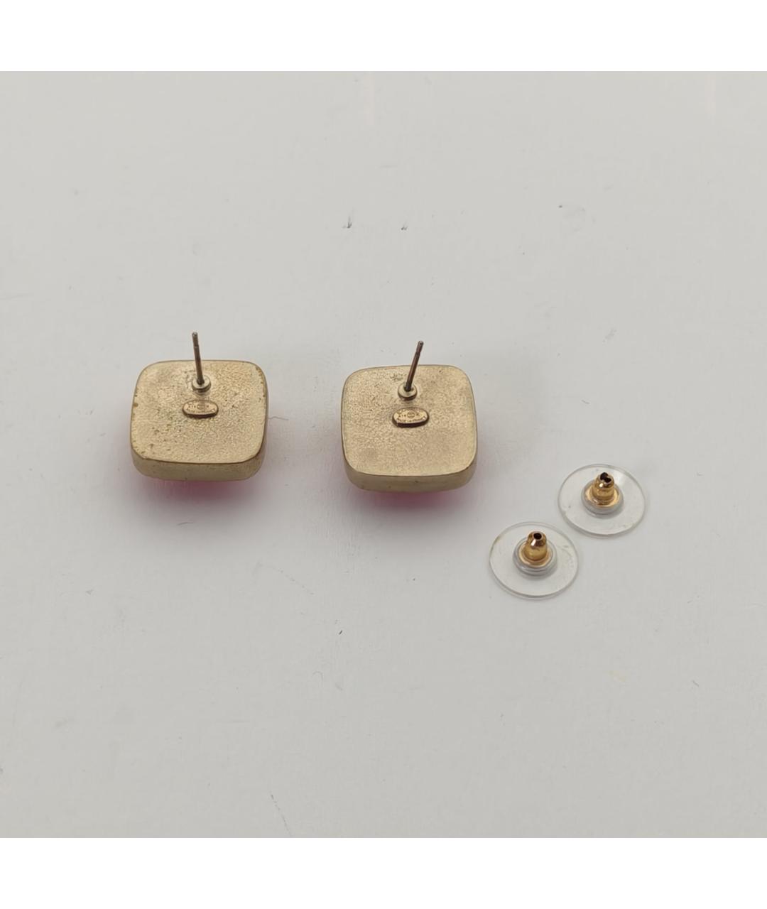 CHANEL Красные металлические серьги, фото 4