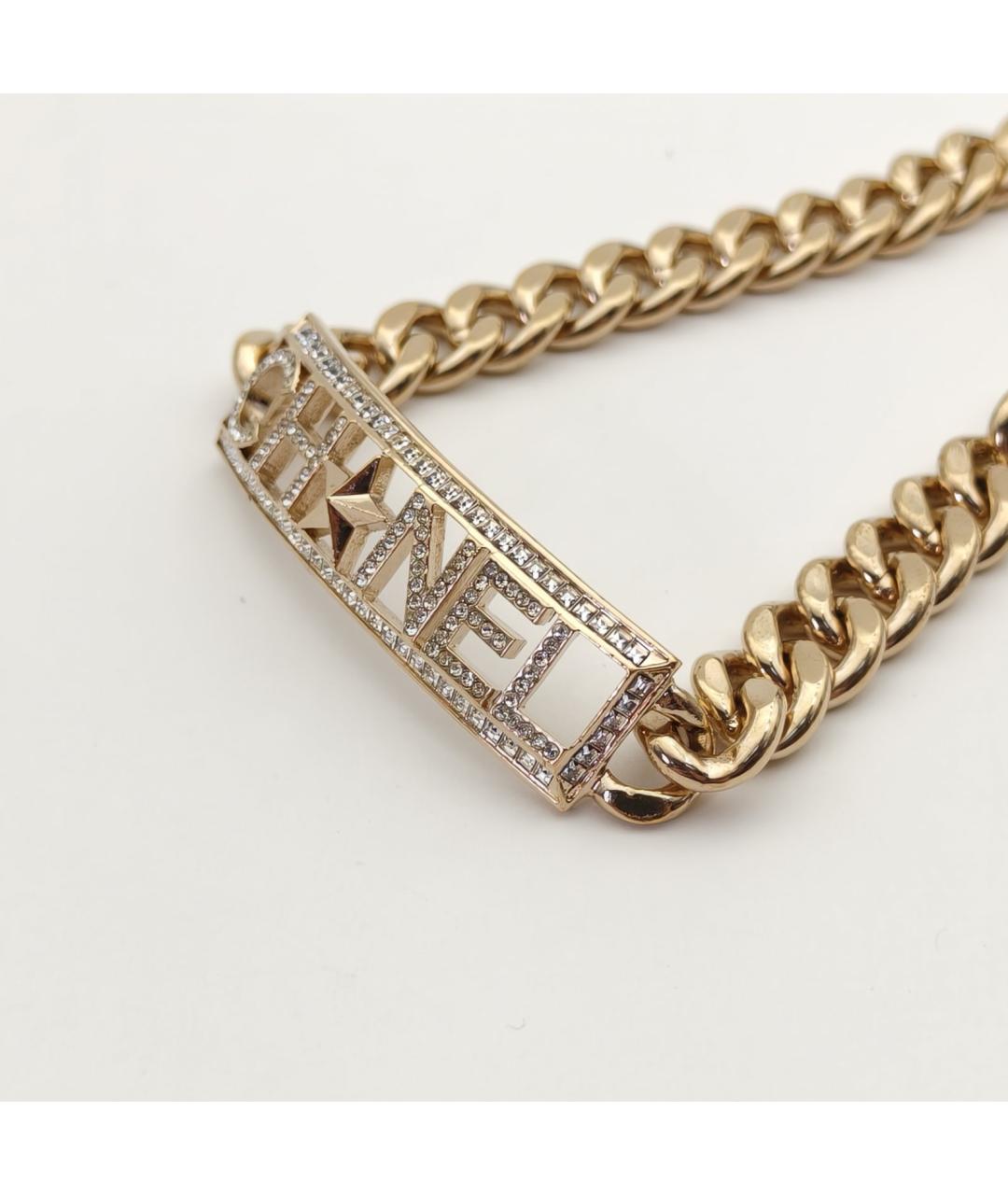 CHANEL Золотой металлический чокер, фото 3