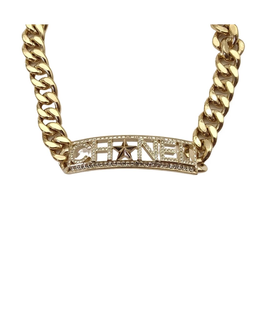 CHANEL Золотой металлический чокер, фото 1