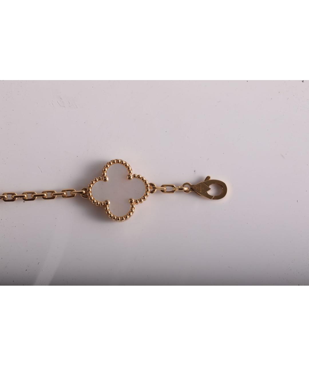 VAN CLEEF & ARPELS Белый браслет из желтого золота, фото 4