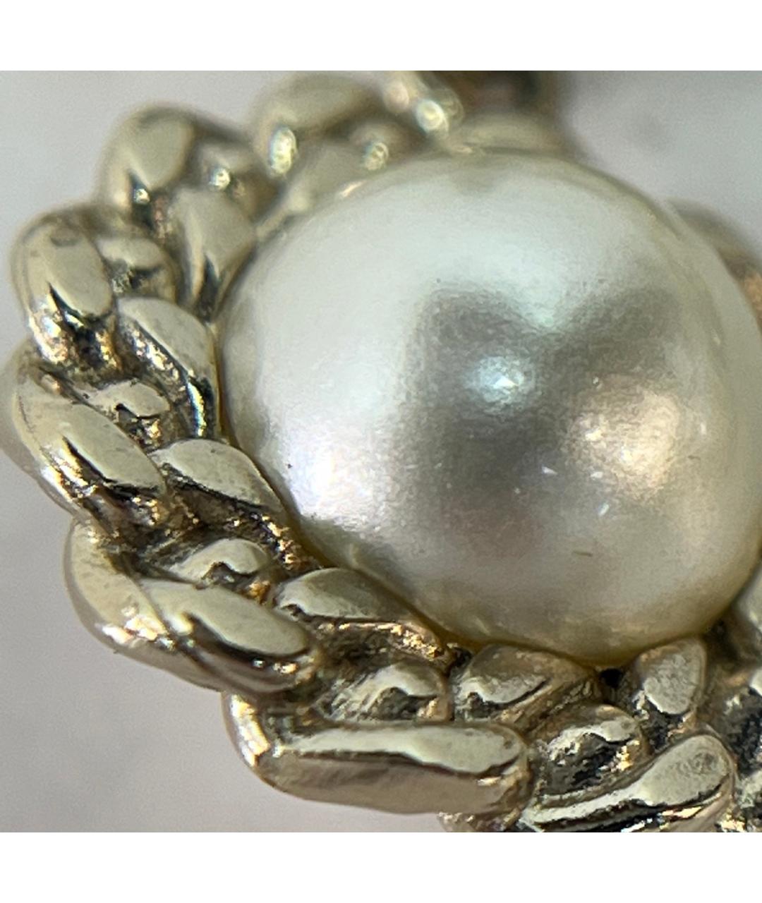 CHANEL Золотые металлические серьги, фото 8