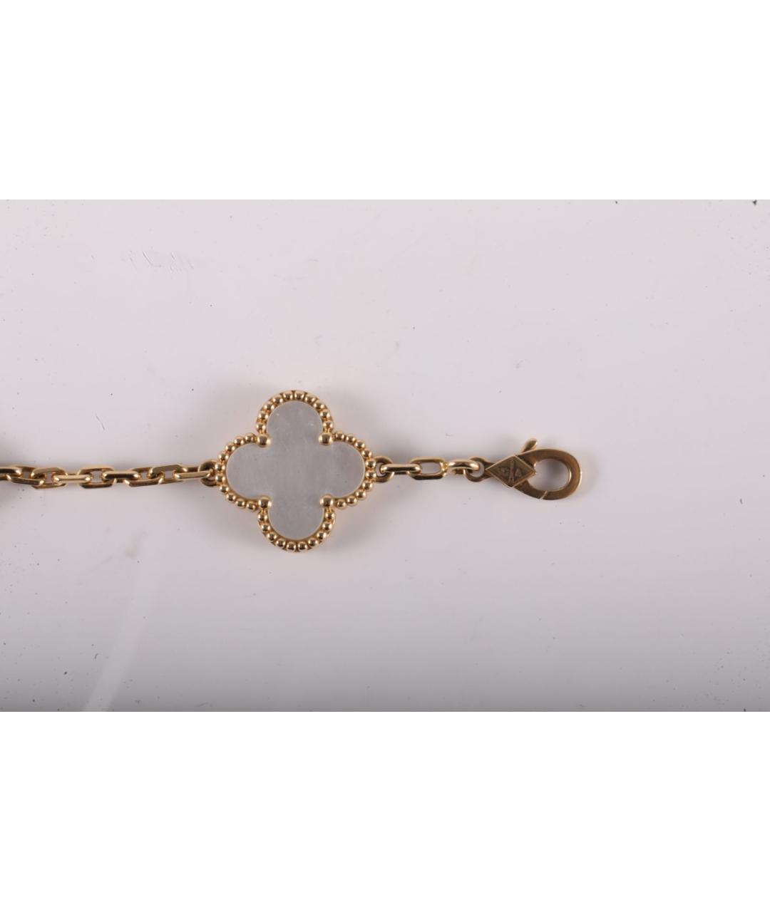 VAN CLEEF & ARPELS Белый браслет из желтого золота, фото 4