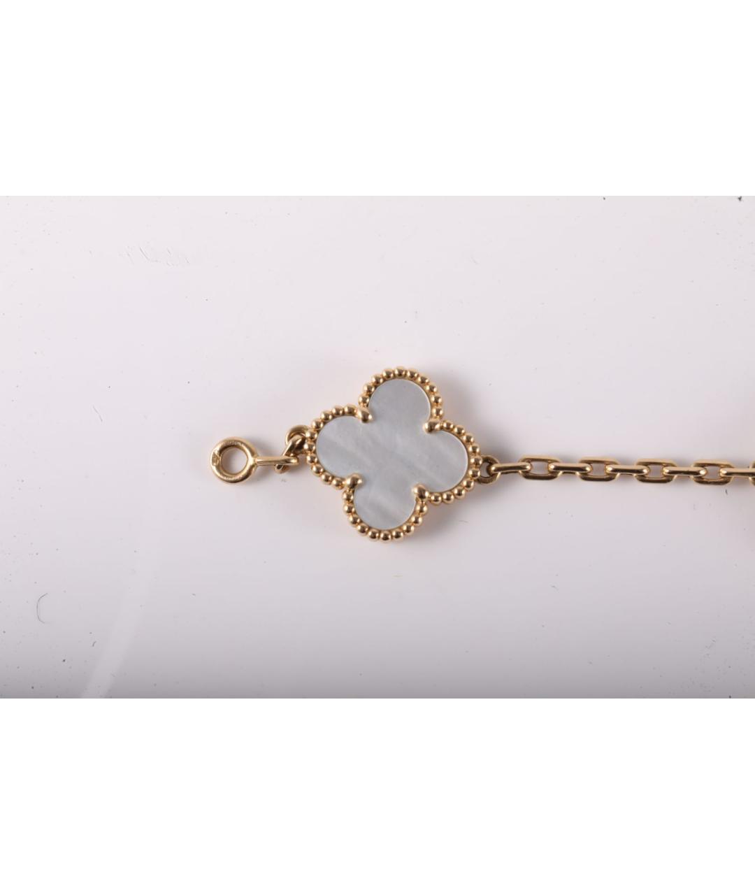 VAN CLEEF & ARPELS Белый браслет из желтого золота, фото 5