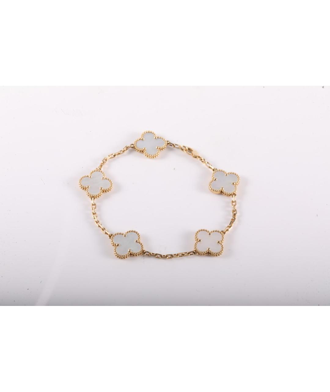 VAN CLEEF & ARPELS Белый браслет из желтого золота, фото 2