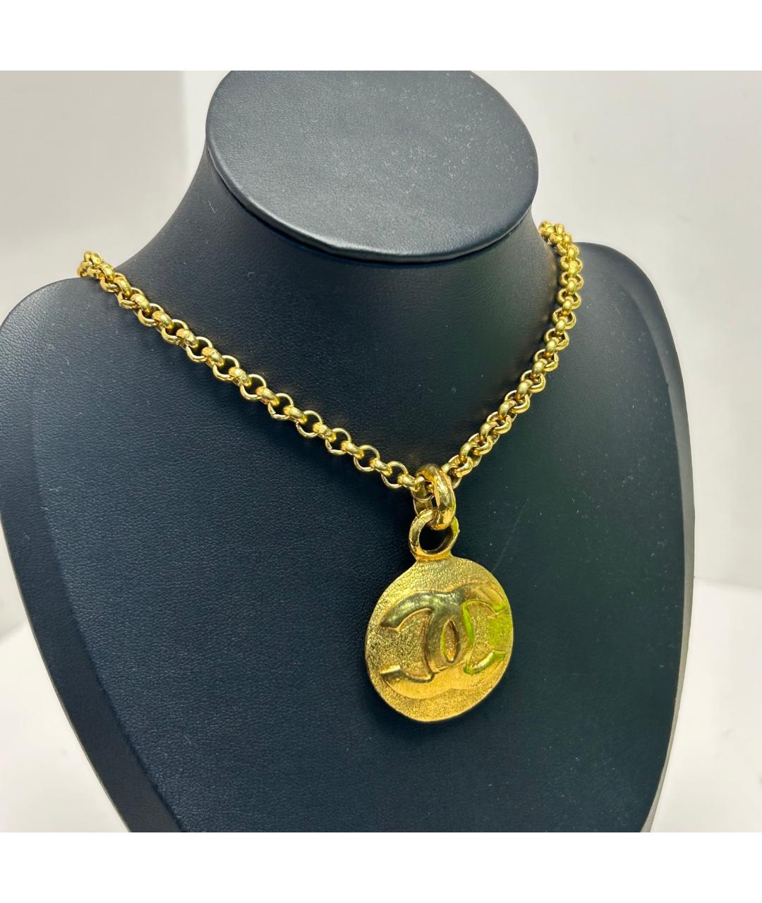 CHANEL Золотое металлическое колье, фото 8
