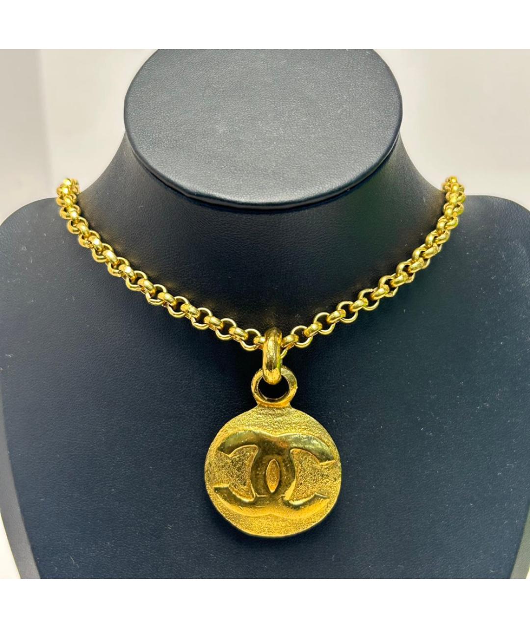 CHANEL Золотое металлическое колье, фото 6