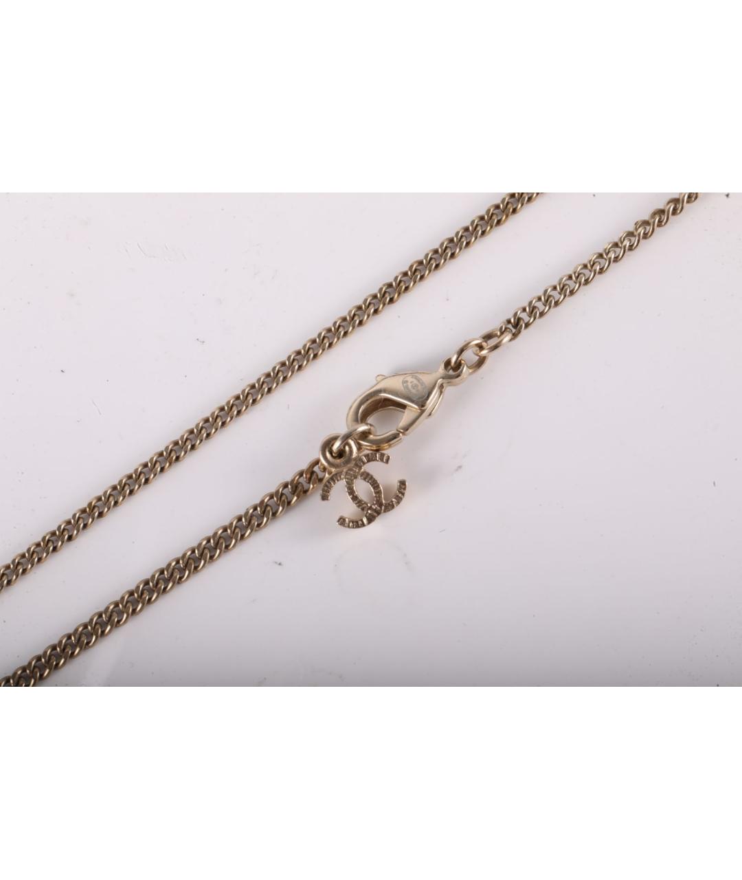 CHANEL Золотая металлическая подвеска, фото 4