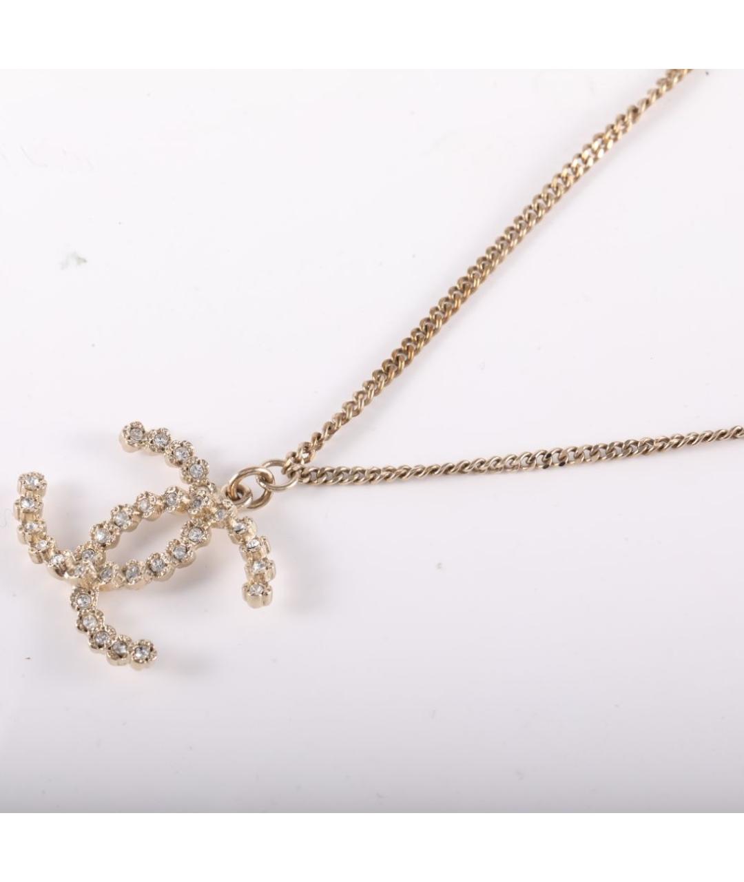 CHANEL Золотая металлическая подвеска, фото 2