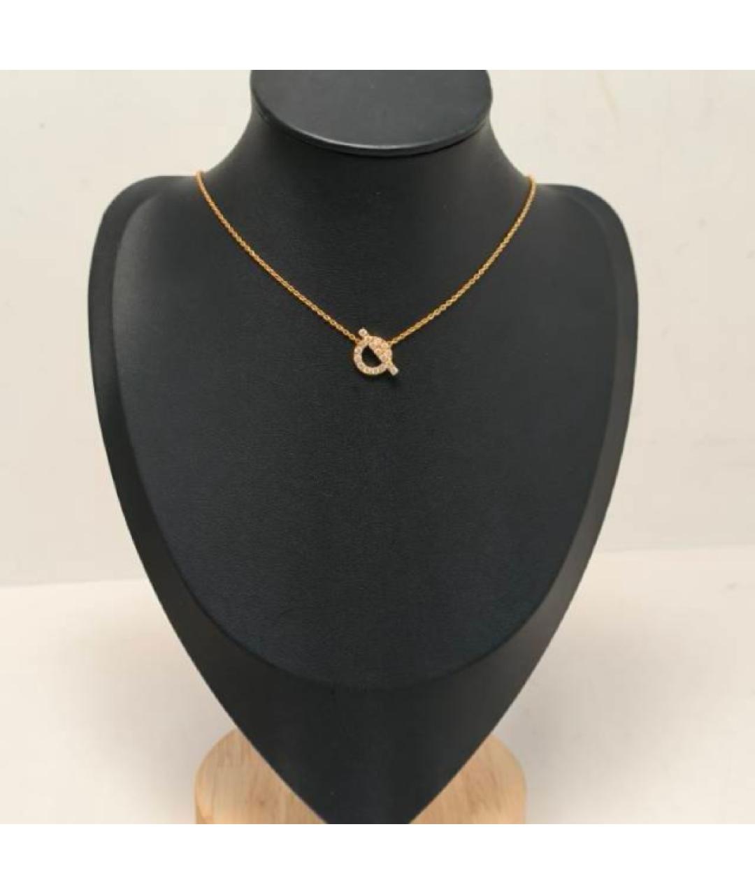 HERMES Золотое колье из розового золота, фото 8