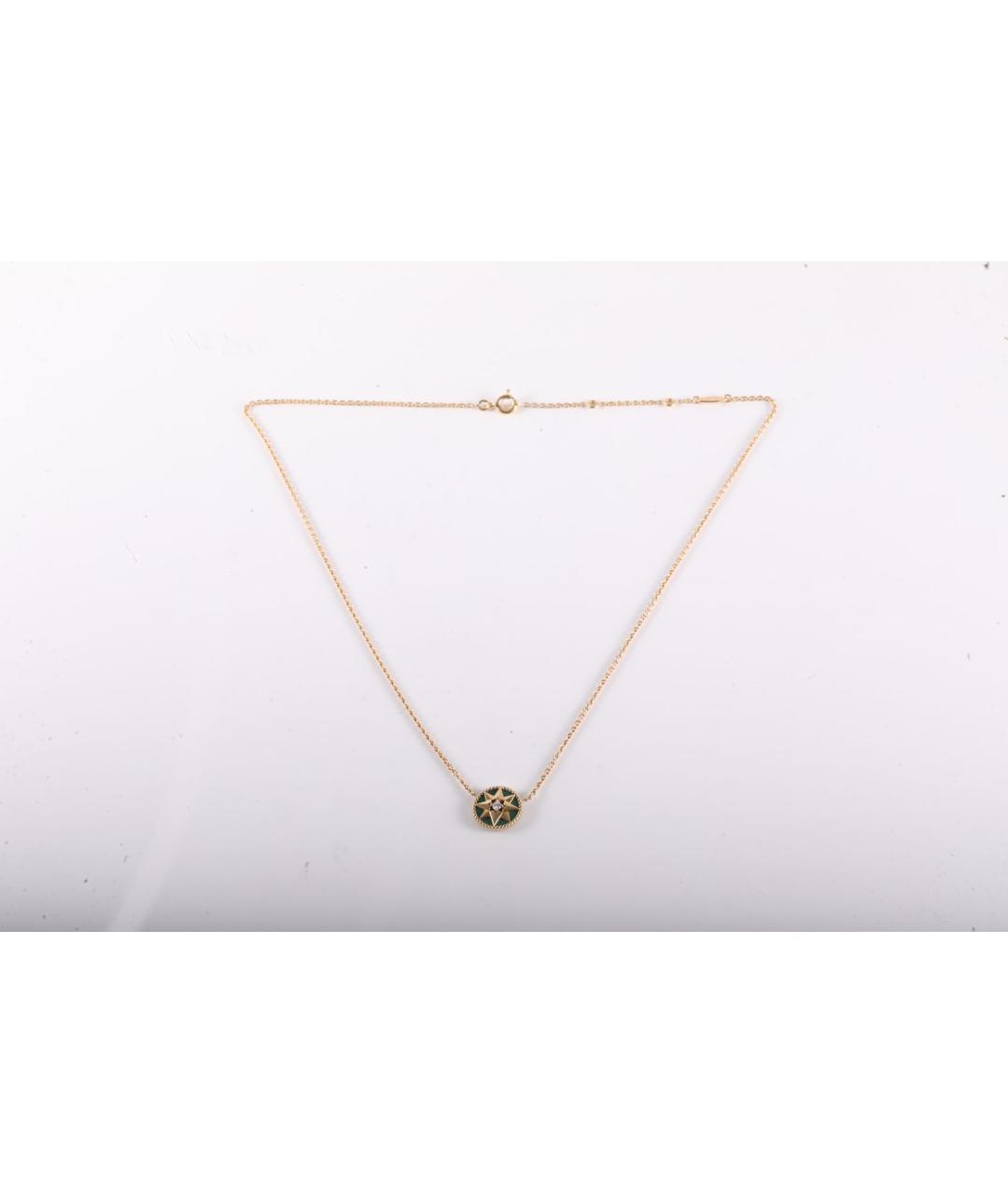 CHRISTIAN DIOR Зеленые колье из желтого золота, фото 6