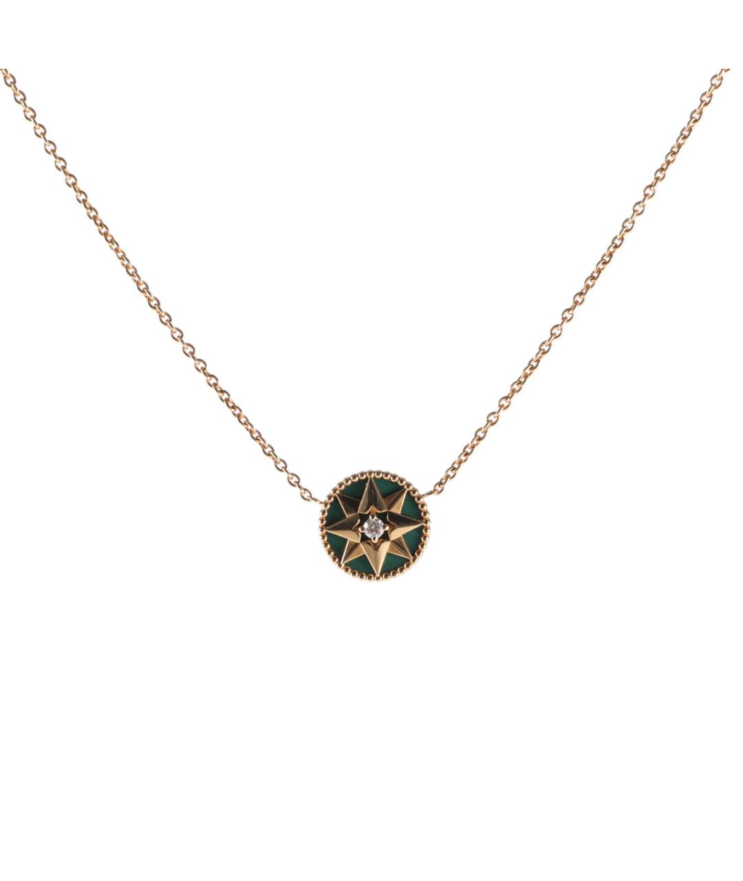 CHRISTIAN DIOR Зеленые колье из желтого золота, фото 1