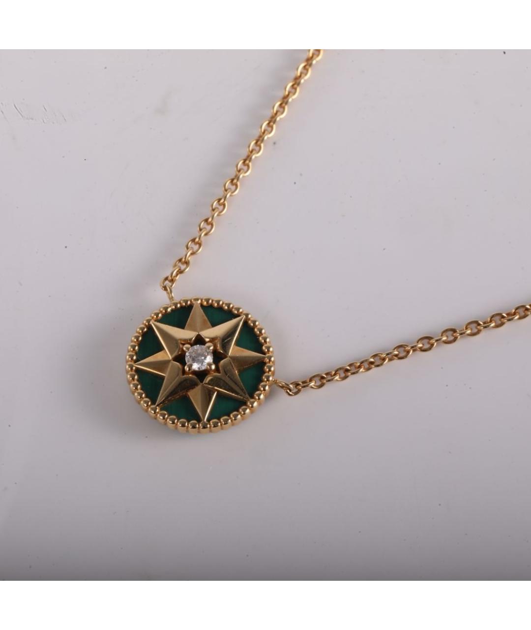 CHRISTIAN DIOR Зеленые колье из желтого золота, фото 3