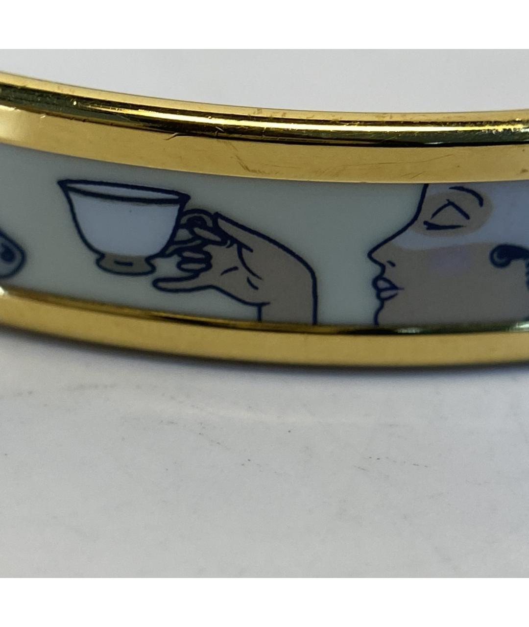 HERMES Голубой металлический браслет, фото 9