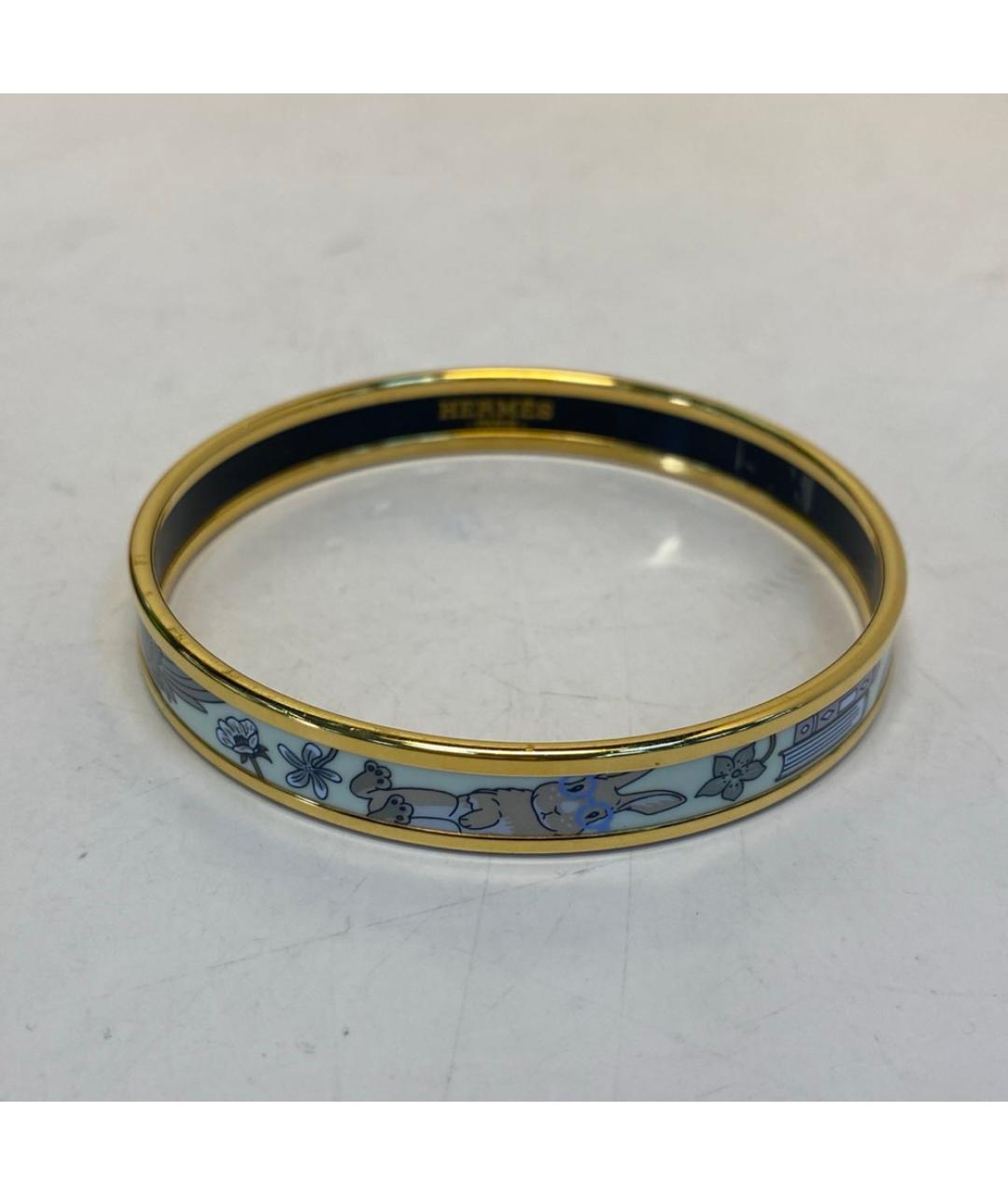 HERMES Голубой металлический браслет, фото 6