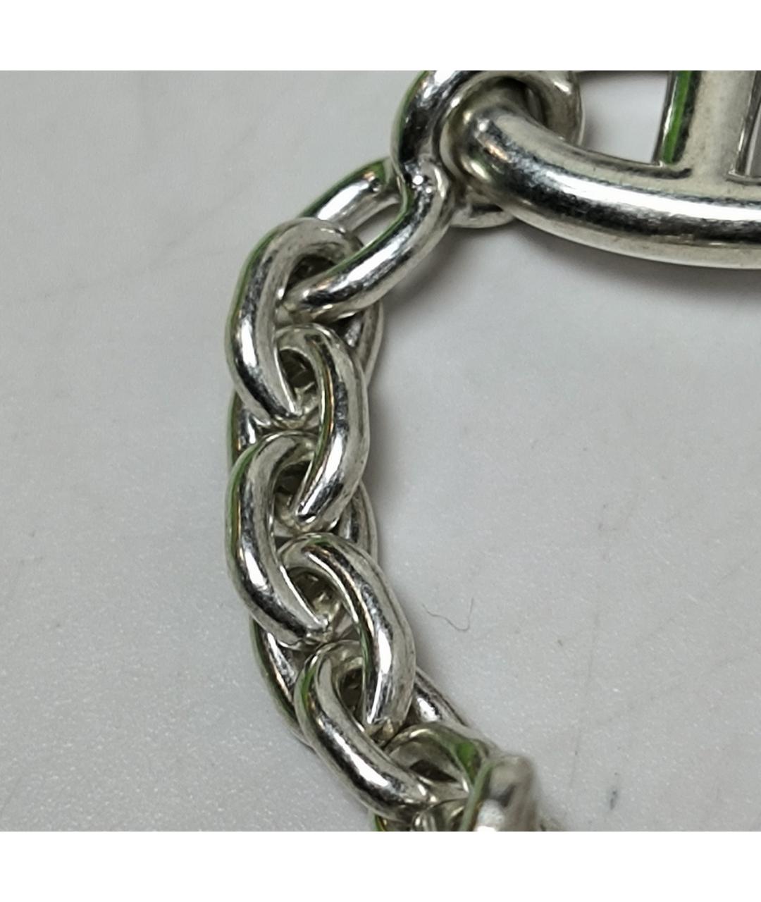 HERMES Серое серебряное колье, фото 8