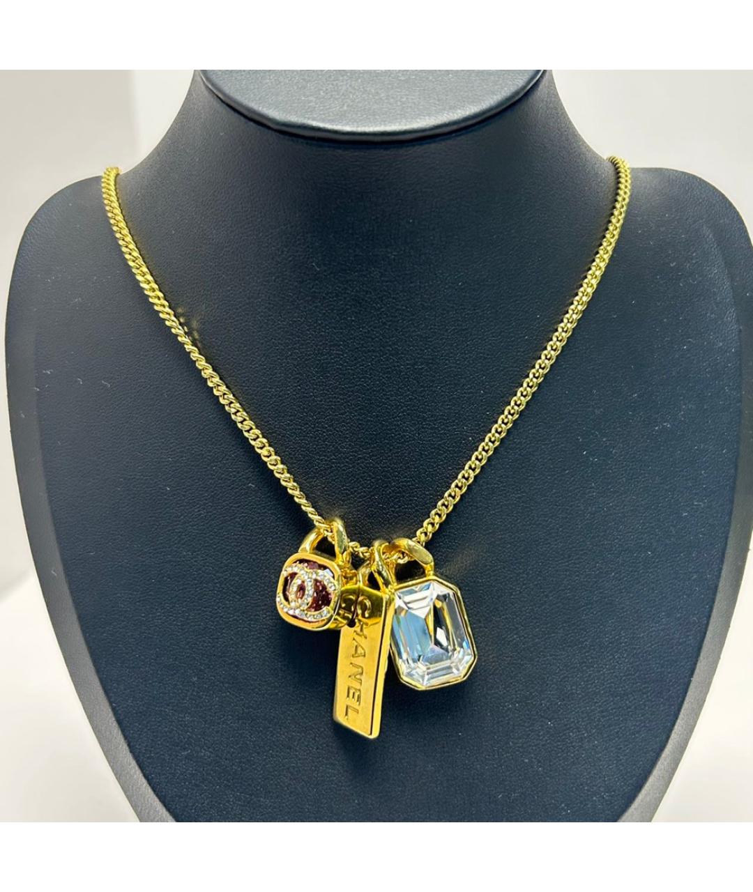 CHANEL Золотая металлическая подвеска, фото 5