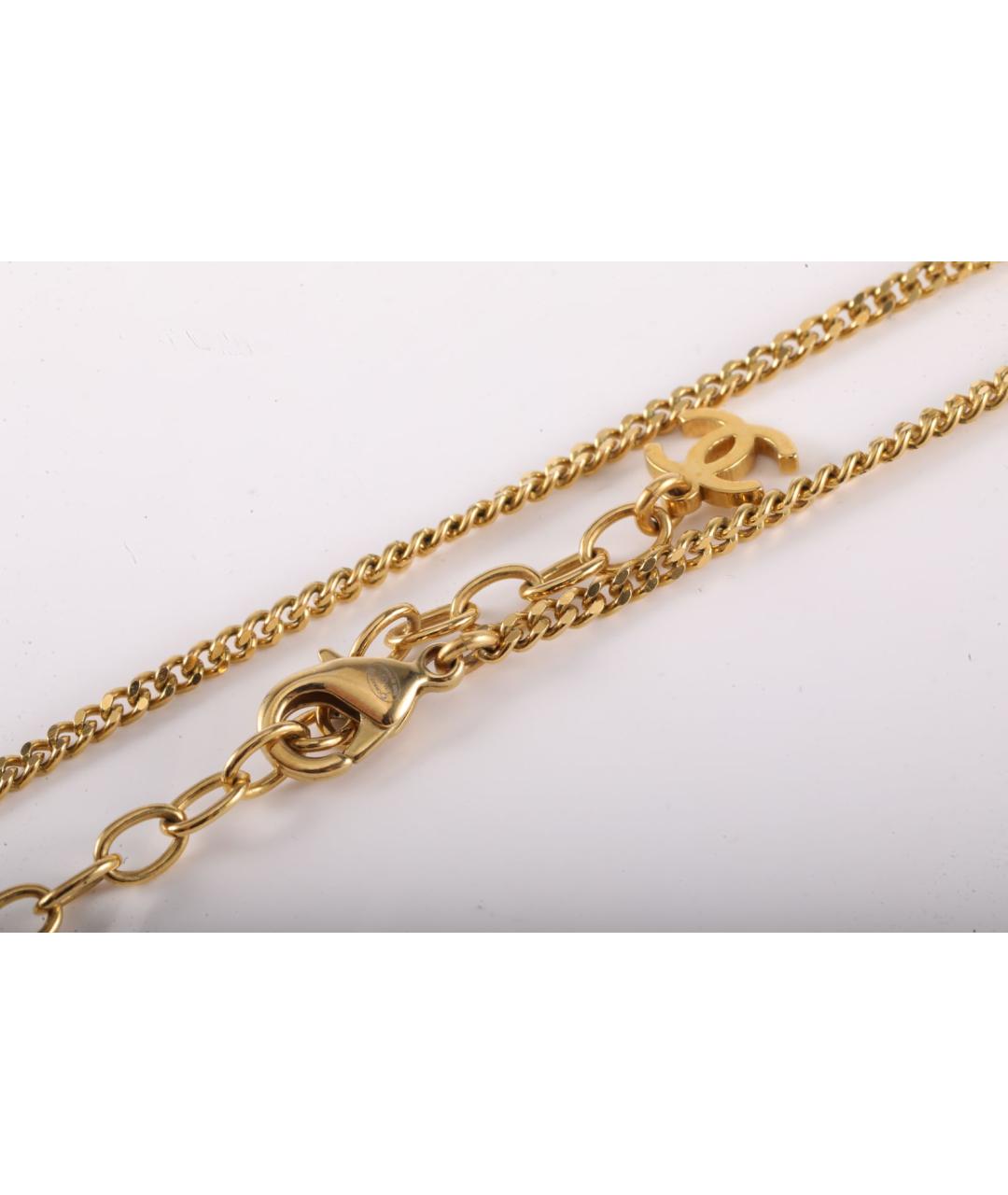 CHANEL Золотая металлическая подвеска, фото 4