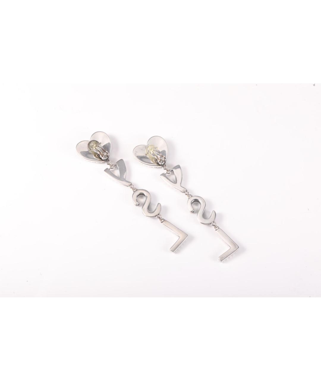 SAINT LAURENT Серебряные металлические клипсы, фото 5