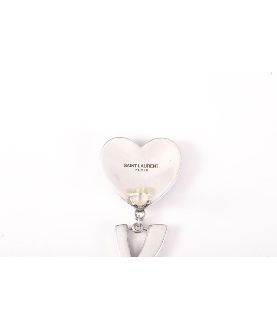 SAINT LAURENT Серебряные металлические клипсы, фото 6