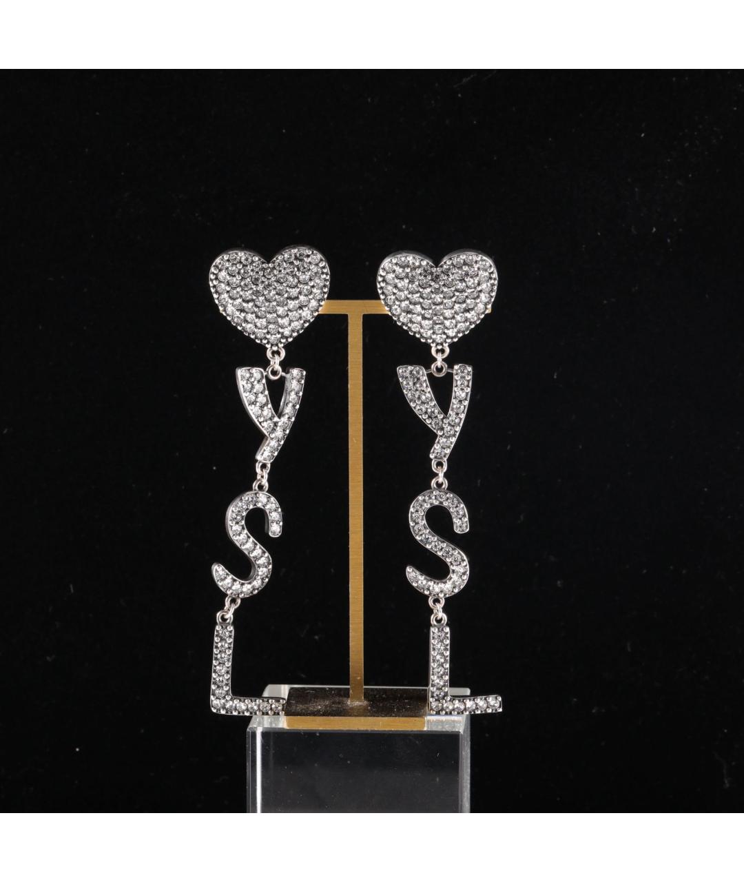 SAINT LAURENT Серебряные металлические клипсы, фото 7