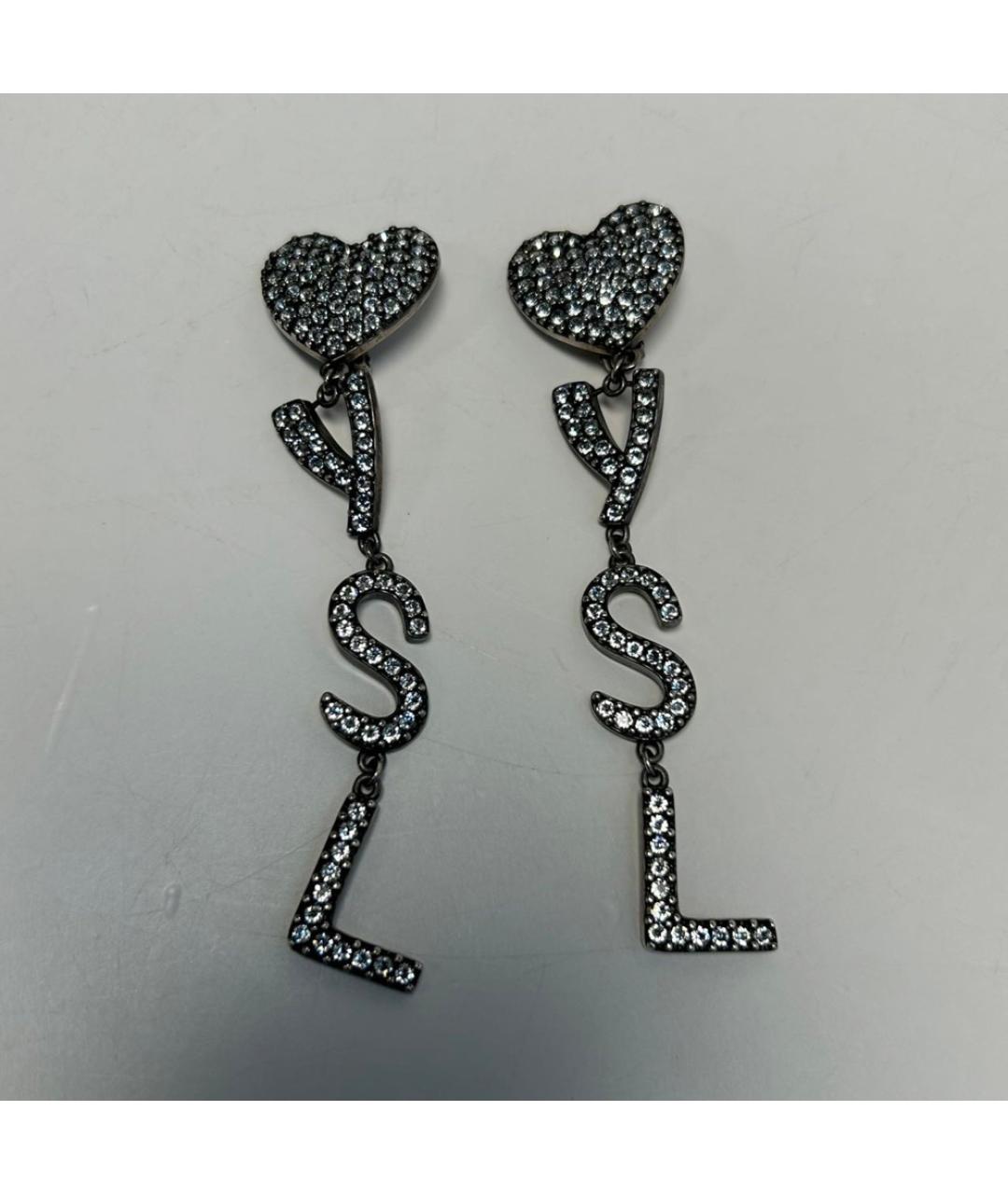 SAINT LAURENT Серебряные металлические клипсы, фото 8