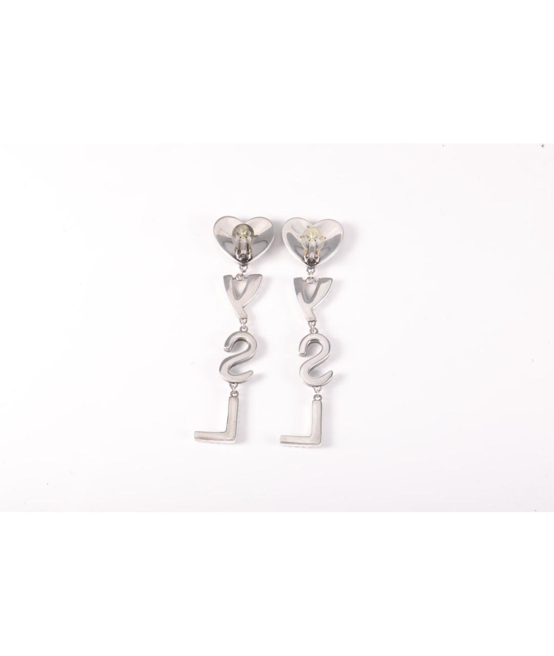 SAINT LAURENT Серебряные металлические клипсы, фото 4