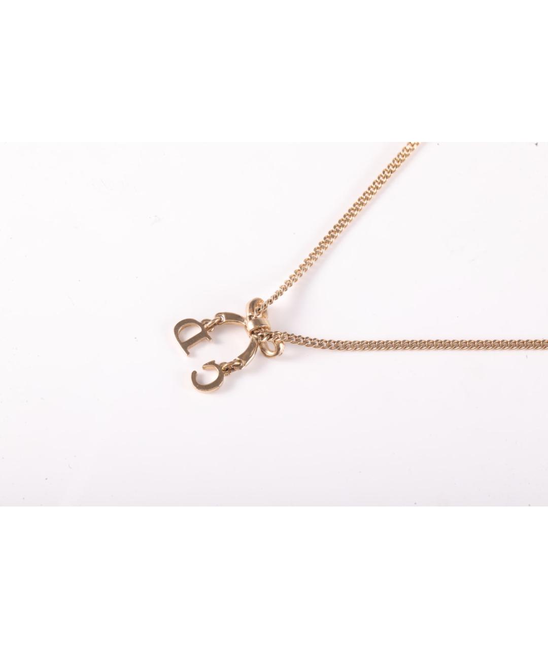 CHRISTIAN DIOR Золотое металлическое колье, фото 3