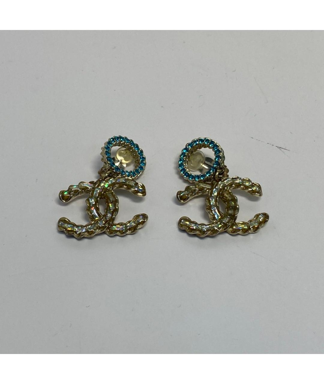 CHANEL Золотые металлические клипсы, фото 5