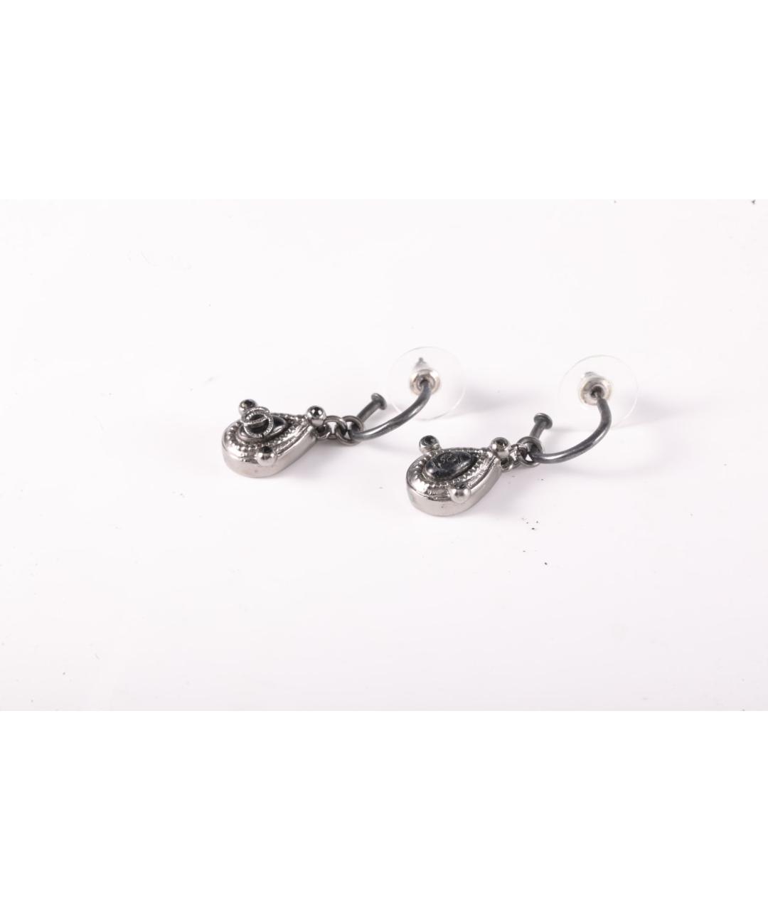 CHANEL Серебряные металлические серьги, фото 2