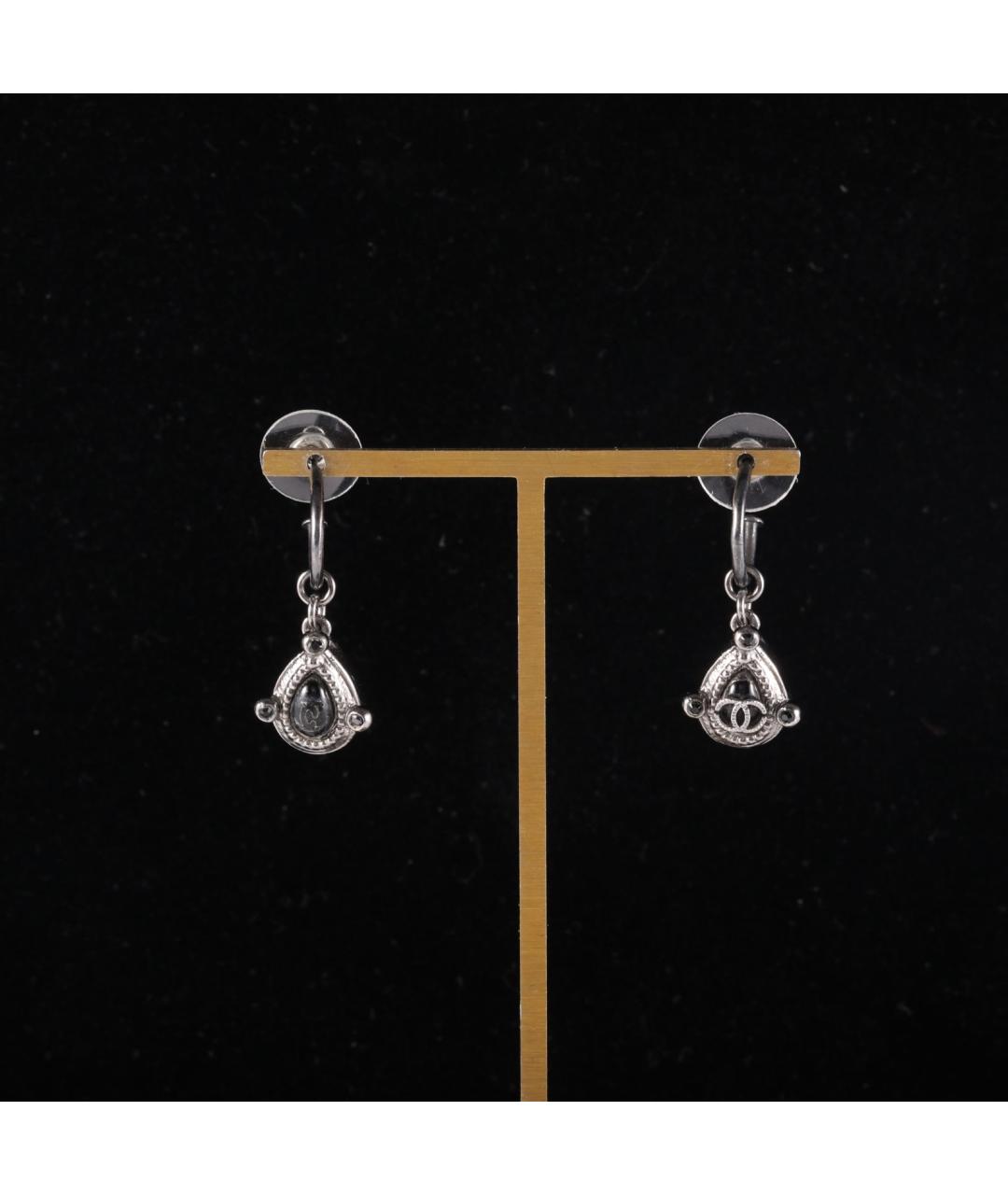 CHANEL Серебряные металлические серьги, фото 6