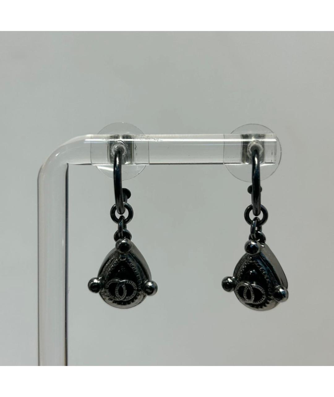 CHANEL Серебряные металлические серьги, фото 7