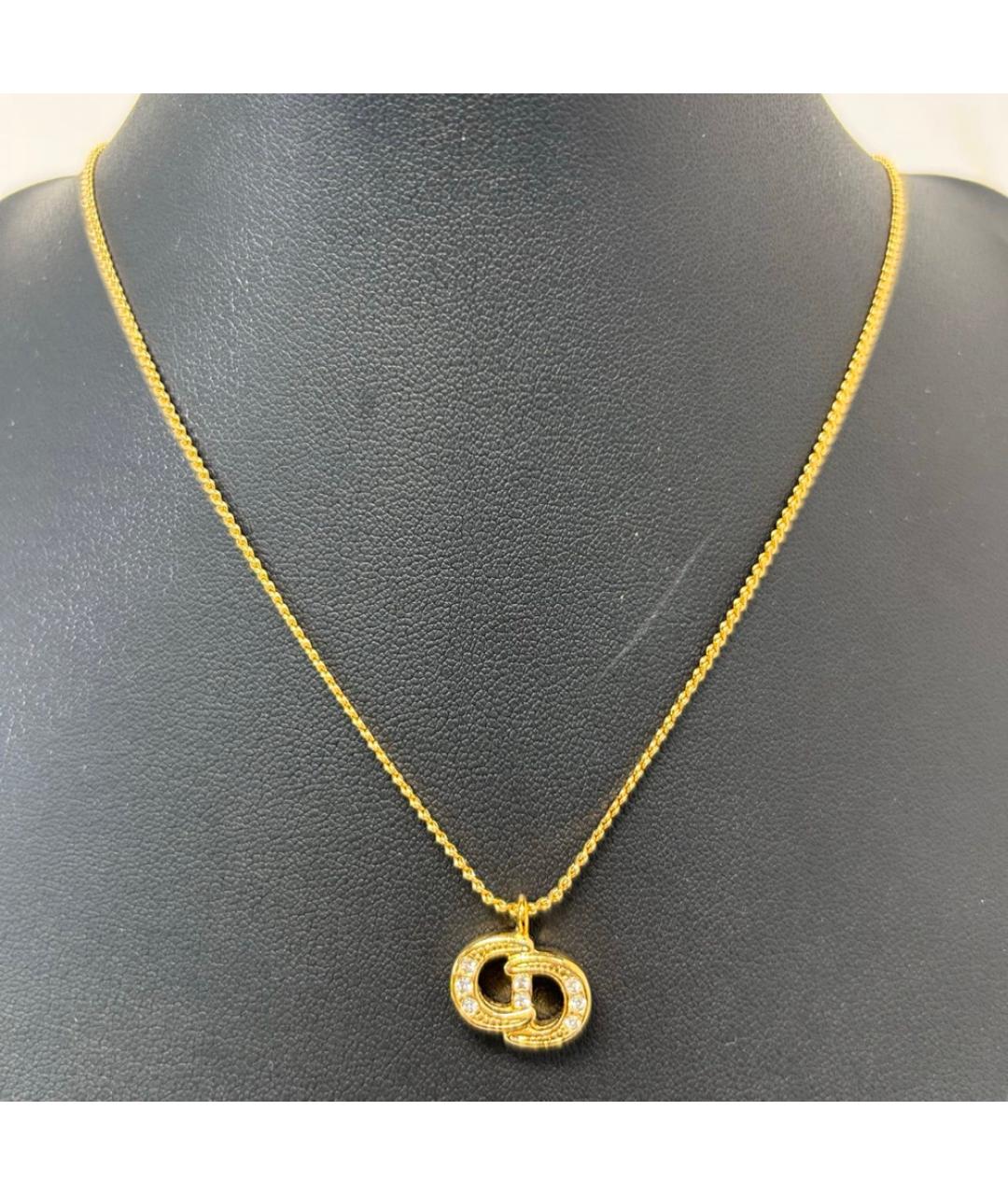 CHRISTIAN DIOR Золотая металлическая подвеска, фото 8