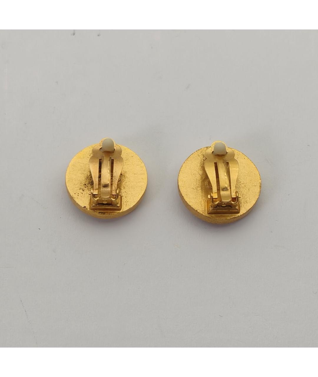 CHANEL Золотые металлические клипсы, фото 4