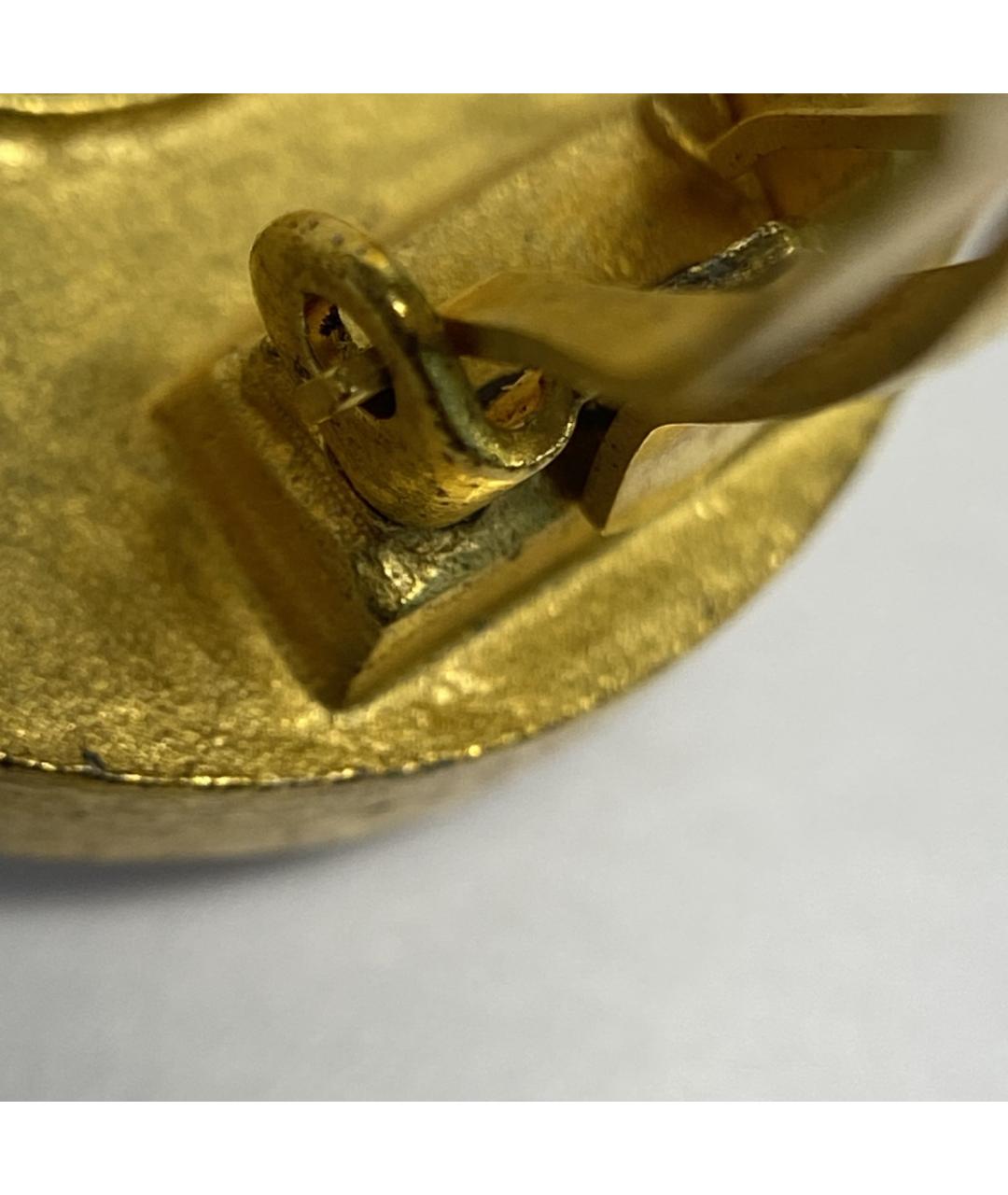 CHANEL Золотые металлические клипсы, фото 8