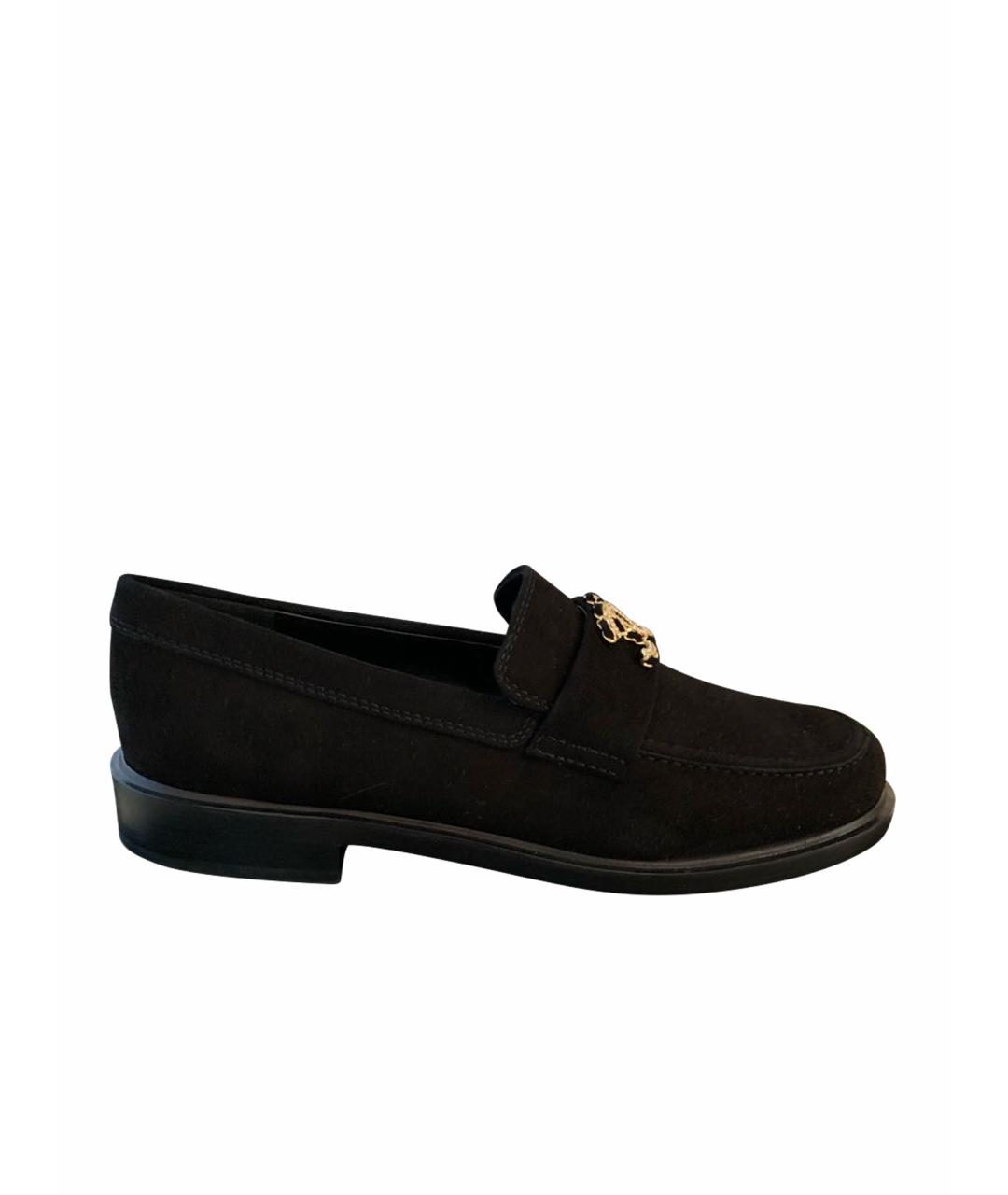 CHANEL Черные нубуковые лоферы, фото 1