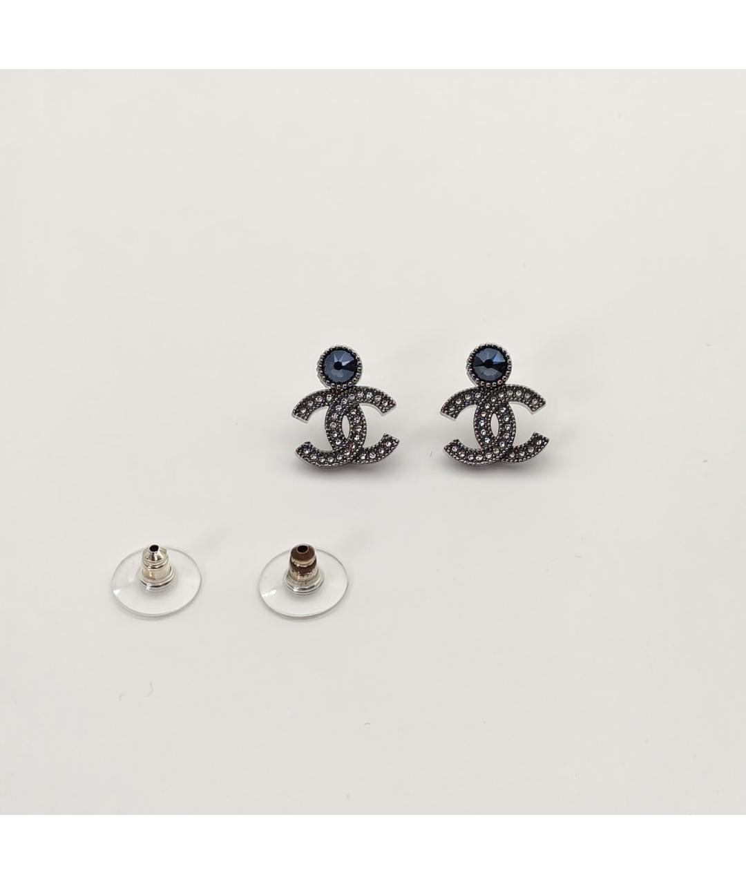 CHANEL Серебряные металлические серьги, фото 3