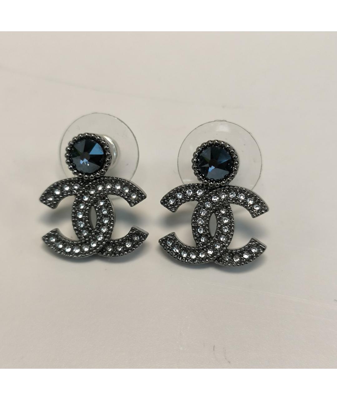 CHANEL Серебряные металлические серьги, фото 9