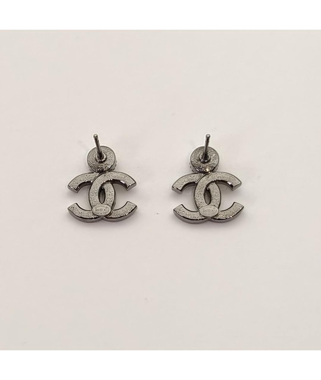 CHANEL Серебряные металлические серьги, фото 5